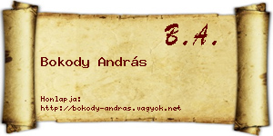 Bokody András névjegykártya